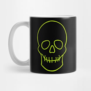 Skull - Lime Green and Black Mug